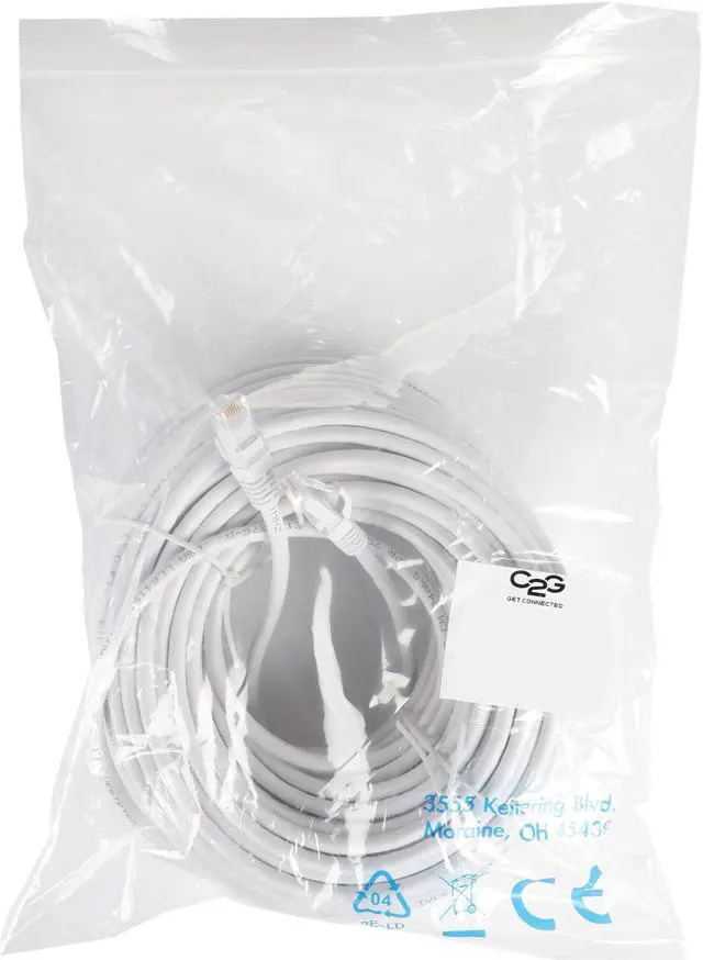 Alt view image 3 of 3 - C2G 27167 Cat6 Cable - Snagless Unshielded Ethernet Network Patch Cable, White (100 Feet, 30.48 Meters)