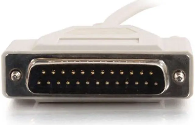 Alt view image 4 of 6 - C2G 09445 DB9 Female to DB25 Male Serial RS232 Modem Cable, Beige (25 Feet, 7.62 Meters)