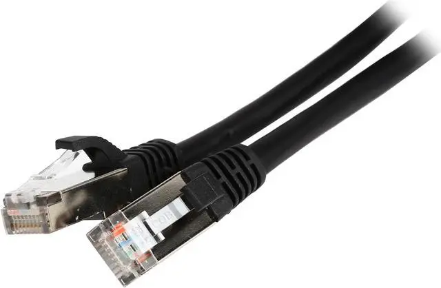 Main image of C2G 28692 Cat5e Cable - Snagless Shielded Ethernet Network Patch Cable, Black (7 Feet, 2.13 Meters)