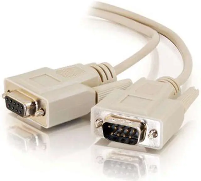 Main image of C2G 17612 DB9 M/F Serial RS232 Extension Cable, Beige (100 Feet, 30.48 Meters)