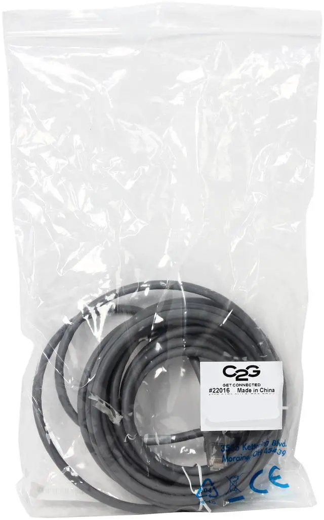 Alt view image 3 of 3 - C2G 22016 Cat6 Cable - Snagless Unshielded Ethernet Network Patch Cable, Gray (15 Feet, 4.57 Meters)