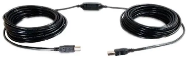 Main image of C2G 38998 USB Active Cable - USB 2.0 A Male to B Male Active Cable for Printers and Scanners, Center Booster Format, Black (39.36 Feet, 12 Meters)