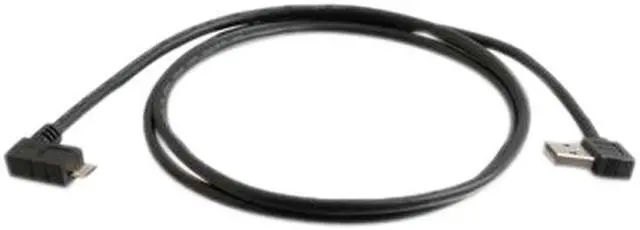 Main image of C2G 28114 USB Cable - USB 2.0 Right Angle A Male to Micro-USB B Right Angle Male Cable, Black (6.6 Feet, 2 Meters)