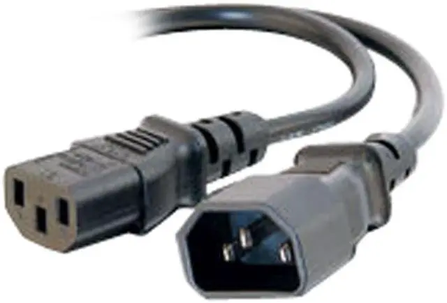 Main image of C2G 29965 16 AWG 250 Volt Power Extension Cord - IEC320C14 to IEC320C13, TAA Compliant, Black (2 Feet, 0.60 Meters)