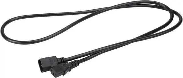 Alt view image 2 of 3 - C2G 29967 16 AWG 250 Volt Computer Power Extension Cord - C14 to C13, TAA Compliant, Black (6 Feet, 1.82 Meters)
