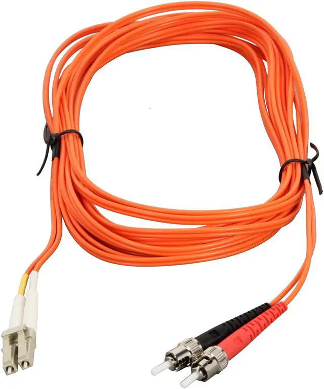Alt view image 2 of 3 - C2G 33202 OM1 Fiber Optic Cable - LC-ST 62.5/125 Duplex Multimode PVC Fiber Cable, Orange (19.7 Feet, 6 Meters)