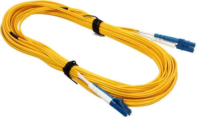 Alt view image 2 of 3 - C2G 25977 OS2 Fiber Optic Cable - LC-LC 9/125 Duplex Single-Mode PVC Fiber Cable, Yellow (32.8 Feet, 10 Meters)