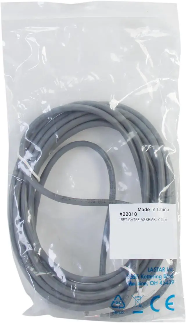 Alt view image 3 of 3 - C2G 22010 Cat5e Cable - Non-Booted Unshielded Ethernet Network Patch Cable, Gray (15 Feet, 4.57 Meters)