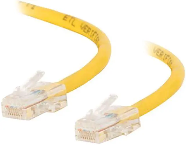 Main image of C2G 26707 Cat5e Crossover Cable - Non-Booted Unshielded Network Patch Cable, Yellow (14 Feet, 4.26 Meters)