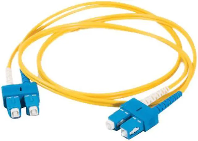 Main image of C2G 37488 OS2 Fiber Optic Cable - SC-SC 9/125 Duplex Single-Mode PVC Fiber Cable, Yellow (19.7 Feet, 6 Meters)