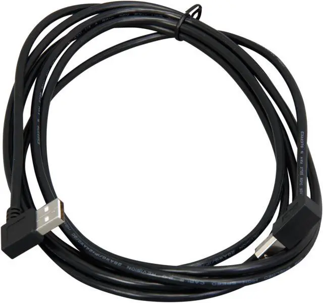 Alt view image 2 of 3 - C2G 28111 USB Cable - USB 2.0 Right Angle A Male to B Male Cable, Black (9.8 Feet, 3 Meters)