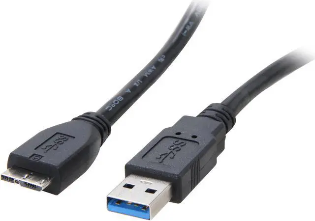 Main image of C2G 54176 Micro USB Cable - USB 3.0 A Male to USB Micro-B Male Cable, Black (3.3 Feet, 1 Meter)