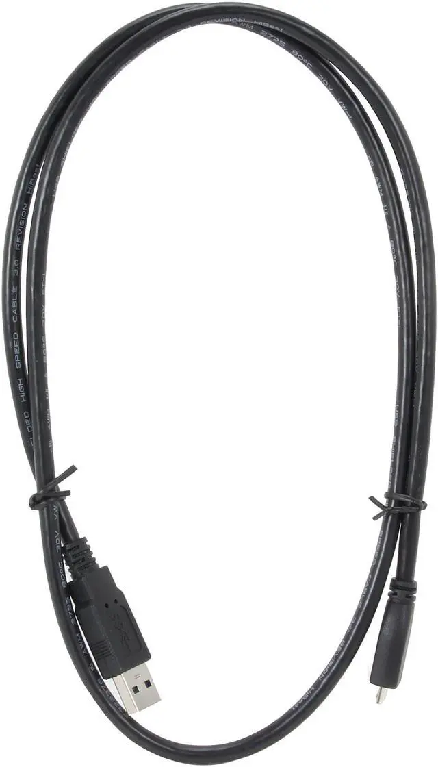 Alt view image 2 of 3 - C2G 54176 Micro USB Cable - USB 3.0 A Male to USB Micro-B Male Cable, Black (3.3 Feet, 1 Meter)
