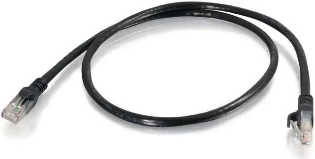 Main image of C2G 10290 Cat6 Cable - Snagless Unshielded Ethernet Network Patch Cable, TAA Compliant, Black (1 Foot, 0.30 Meters)