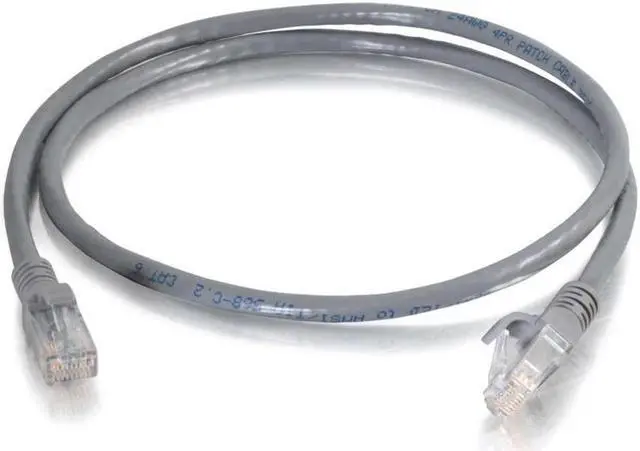 Main image of C2G 10304 Cat6 Cable - Snagless Unshielded Ethernet Network Patch Cable, TAA Compliant, Gray (7 Feet, 2.13 Meters)