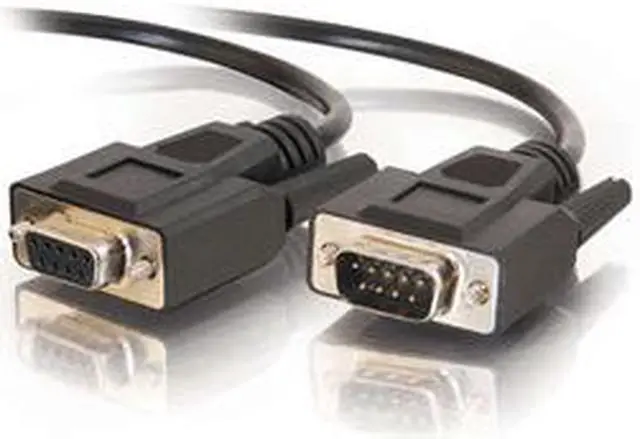 Main image of C2G 52034 DB9 M/F Serial RS232 Extension Cable, Black (50 Feet, 15.24 Meters)