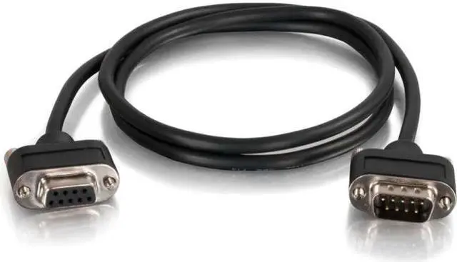 Main image of C2G Model 52157 6 ft. Serial RS232 DB9 Cable with Low Profile Connectors M/F - In-Wall CMG-Rated