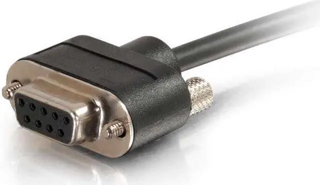 Alt view image 6 of 6 - C2G 52187 15ft (4.6m) Serial RS232 DB9 Null Modem Cable with Low Profile Connectors M/F - In-Wall CMG-Rated, Black