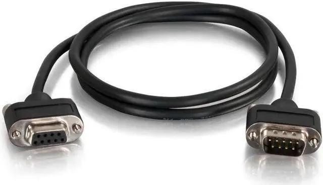 Main image of C2G 52187 15ft (4.6m) Serial RS232 DB9 Null Modem Cable with Low Profile Connectors M/F - In-Wall CMG-Rated, Black