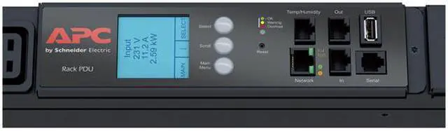 Alt view image 3 of 4 - APC Rack Mount PDU, Metered 208V/60A Three-Phase PDU, (18) Outlets, 0U Vertical Rackmount (AP8866)