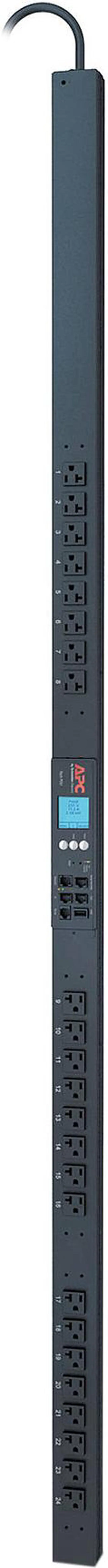 Main image of APC Rack Mount PDU, Metered 100V-120V/20A, (24) Outlets, 0U Vertical Rackmount (AP8830)