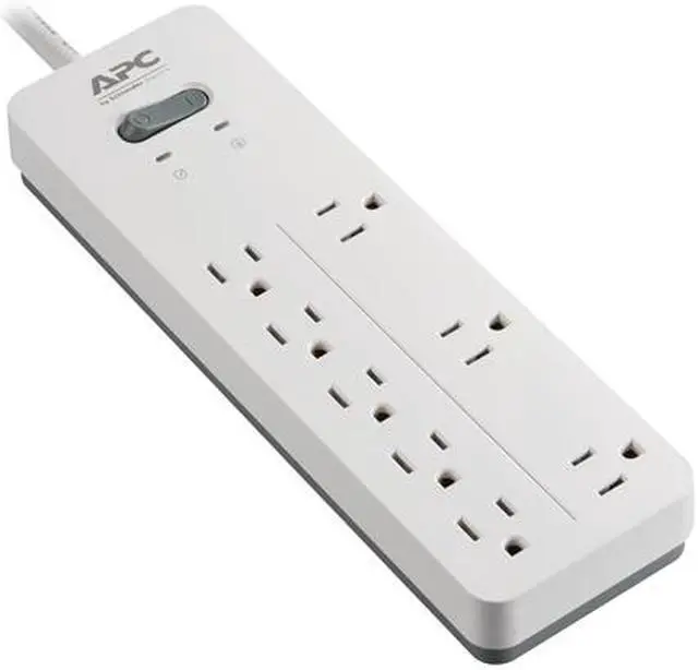 Alt view image 2 of 2 - APC 8-Outlet Surge Protector, SurgeArrest Home / Office - White (PH8W)