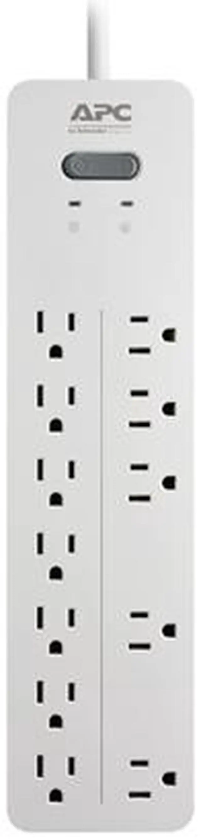 Alt view image 2 of 3 - APC 12-Outlet Surge Protector, SurgeArrest Home / Office - White  (PH12W)