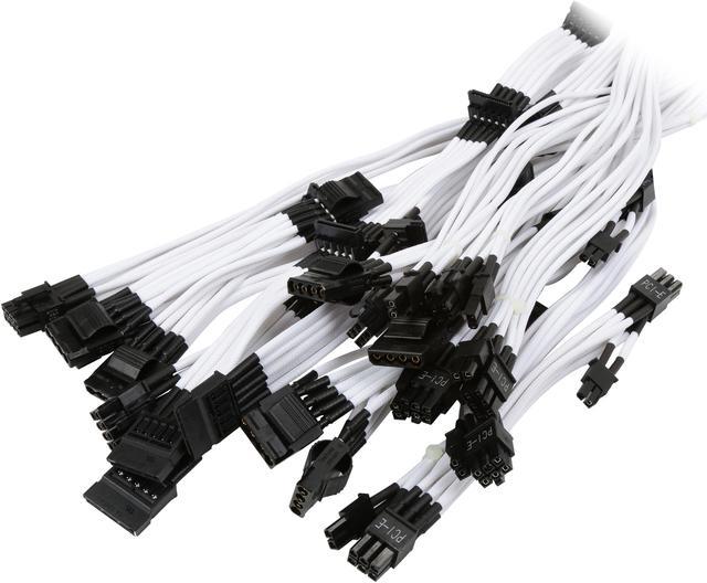 Corsair CP-8920050 Professional Individually sleeved DC Cable Kit, Type 3  (Generation 2), WHITE
