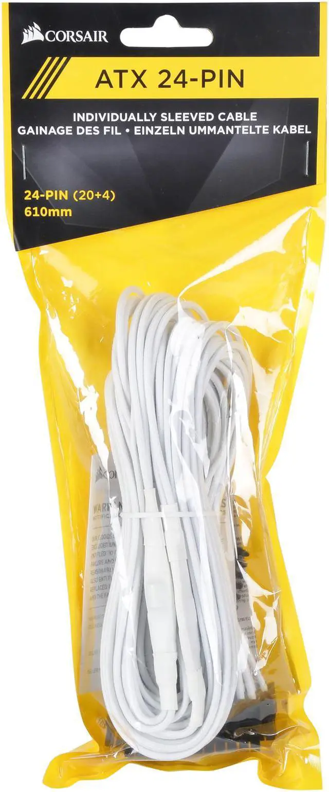 Alt view image 3 of 3 - Corsair CP-8920160 2 ft. Premium Individually Sleeved ATX 24-Pin Cable, Type 4 (Generation 3)