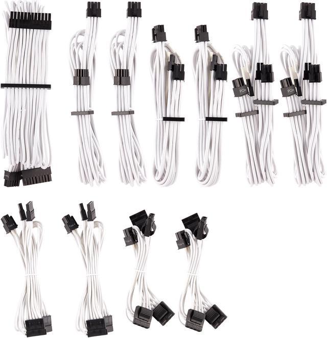 CP-8920224 Individually Corsair Pro 4 White Kit Premium Sleeved Gen Type Cables PSU 4 -