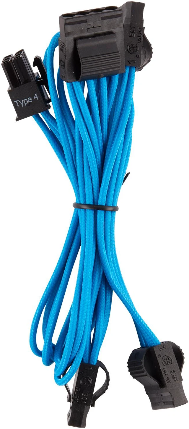 Alt view image 13 of 16 - Corsair CP-8920225 Premium Individually Sleeved PSU Cables Pro Kit Type 4 Gen 4 - Blue
