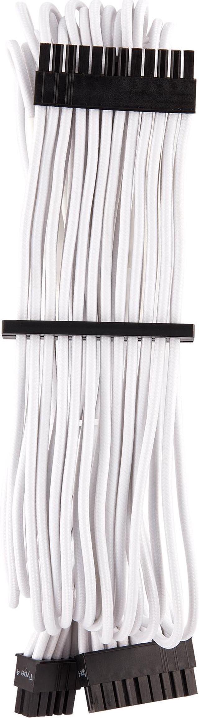 Main image of Corsair CP-8920231 2 ft. Premium Individually Sleeved ATX 24-Pin Cable Type 4 Gen 4 - White