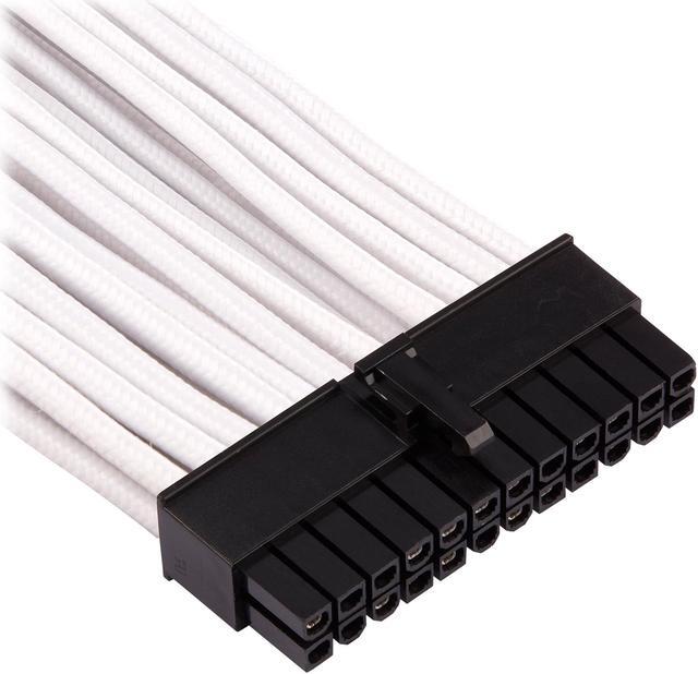 Alt view image 2 of 4 - Corsair CP-8920231 2 ft. Premium Individually Sleeved ATX 24-Pin Cable Type 4 Gen 4 - White