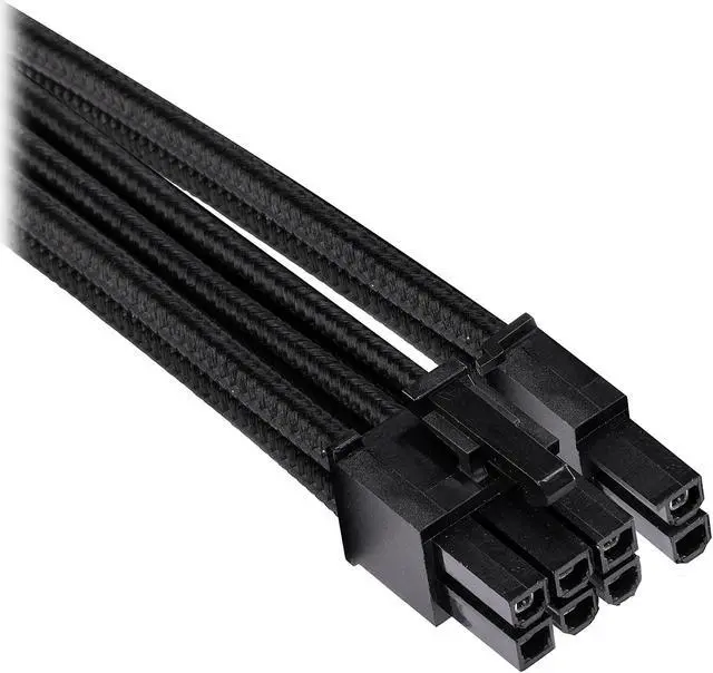 Alt view image 2 of 4 - Corsair CP-8920243 2.13 ft. (0.65m) Premium Individually Sleeved PCIe (Single Connector) Cables Type 4 Gen 4 - Black