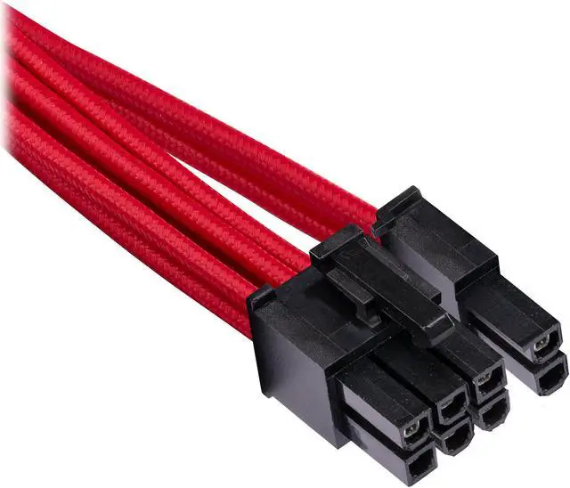 Alt view image 2 of 4 - Corsair CP-8920244 2.13 ft. (0.65m) Premium Individually Sleeved PCIe (Single Connector) Cables Type 4 Gen 4 - Red