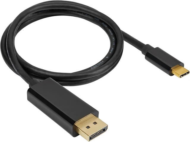 Alt view image 3 of 5 - CORSAIR USB Type-C to DP Cable – Connects USB Type-C Port to DisplayPort – 4K Video Support – HDR – 60Hz Refresh Rate (CU-9000005-WW)