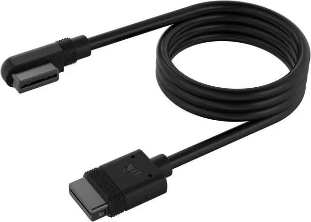 Alt view image 2 of 5 - Corsair CL-9011122-WW iCUE LINK Cable, 1x 600mm with Straight/Slim 90° connectors, Black