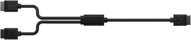 Alt view image 3 of 4 - Corsair CL-9011124-WW iCUE LINK Cable, 1x 600mm Y-Cable with Straight connectors, Black