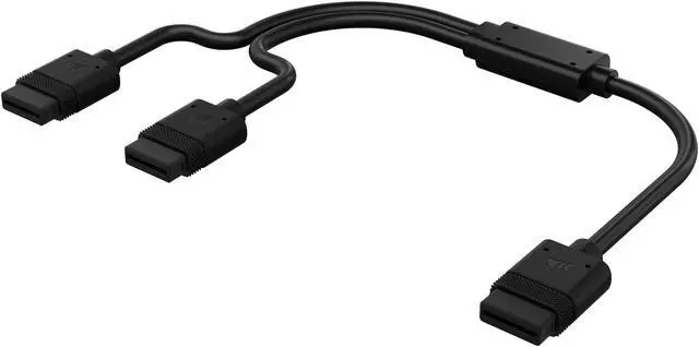 Alt view image 4 of 4 - Corsair CL-9011124-WW iCUE LINK Cable, 1x 600mm Y-Cable with Straight connectors, Black