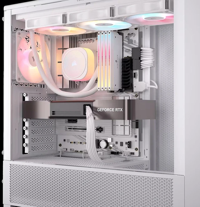 Alt view image 3 of 5 - Corsair 650mm (25.59") Elite Premium Individually Sleeved, 2x 8-Pin to PCIe 12V-2x6 600W Cable, Type 5 - White