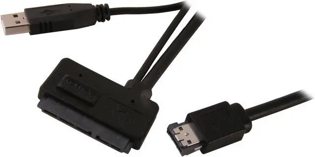 Main image of Evercool EC-ST001 eSATA: 1.31 ft. / USB power cable: 2.62 ft. eSATA Cable For SATA HDD and SSD Male to Male