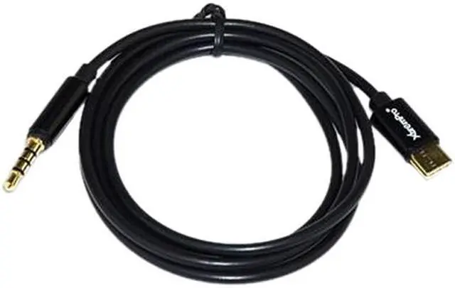 Alt view image 2 of 4 - XtremPro 11168 Type-C to 3.5mm Audio Aux jack Headphone Adapter, USB-C Male to 3.5mm Male Extension Cord Adapter Cable for Google Pixel 2/XL, LG, OnePlus 5t/6, Type-C Devices, 3.9 ft./1.2m - Black