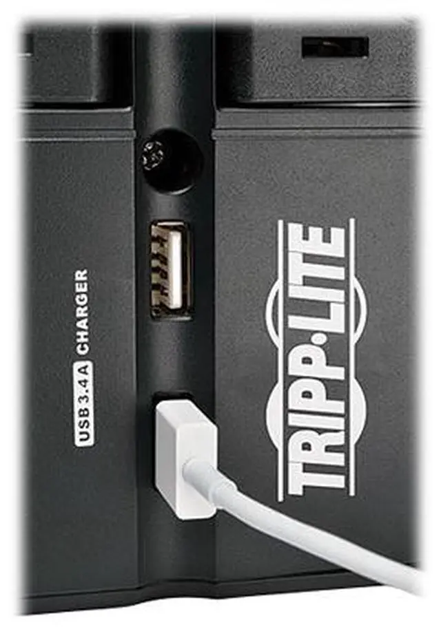 Alt view image 9 of 9 - Tripp Lite SK40RUSBB Protect It! 4-Rotatable Outlet Surge Protector, Direct Plug-In, 1080 Joules, 2 USB Charging Ports 3.4A