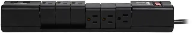 Alt view image 6 of 7 - Tripp Lite TLP608RUSBB Protect It! 6- Rotatable Outlet Surge Protector, 8-ft. Cord, 1080 Joules, 2 USB Charging Ports (3.4A)