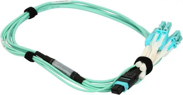 Alt view image 2 of 3 - Tripp Lite N844-02M-8LC-PT 7 ft. Fan-out Cable Push / Pull Tab MTP/MPO to 8 x LC 40Gbase OM3 Plenum
