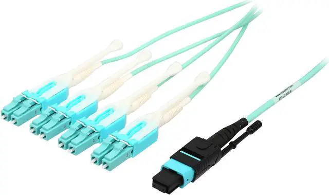 Main image of Tripp Lite N844-03M-8LC-PT 10 ft. Fan-out Cable Push / Pull Tab MTP/MPO to 8 x LC 40Gbase OM3 Plenum