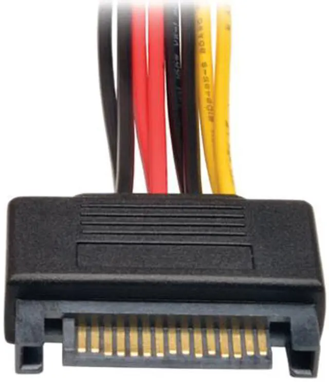Alt view image 3 of 3 - Tripp Lite Model P947-06N-2P15 6" 15-Pin Serial ATA (SATA) Power Y Splitter Cable Adapter Male to Female