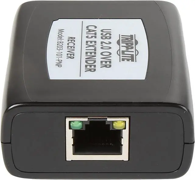 Alt view image 3 of 10 - Tripp Lite 1-Port USB 2.0 Over Cat5/Cat6 Extender Kit, Transmitter & Receiver, Hi-Speed USB-A Up to 164 ft. (B203-101-PNP)