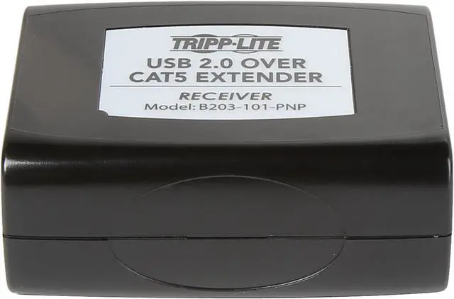 Alt view image 4 of 10 - Tripp Lite 1-Port USB 2.0 Over Cat5/Cat6 Extender Kit, Transmitter & Receiver, Hi-Speed USB-A Up to 164 ft. (B203-101-PNP)