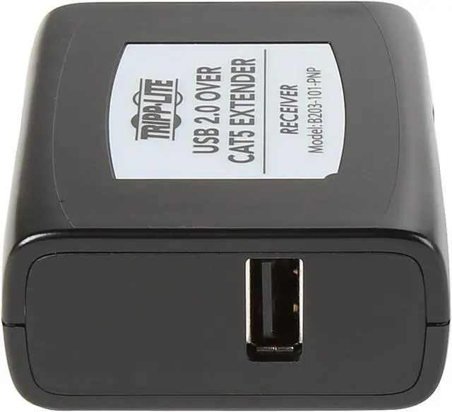 Alt view image 5 of 10 - Tripp Lite 1-Port USB 2.0 Over Cat5/Cat6 Extender Kit, Transmitter & Receiver, Hi-Speed USB-A Up to 164 ft. (B203-101-PNP)